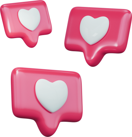 like icon. 3d render
