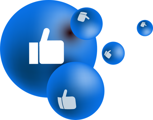 3d social button